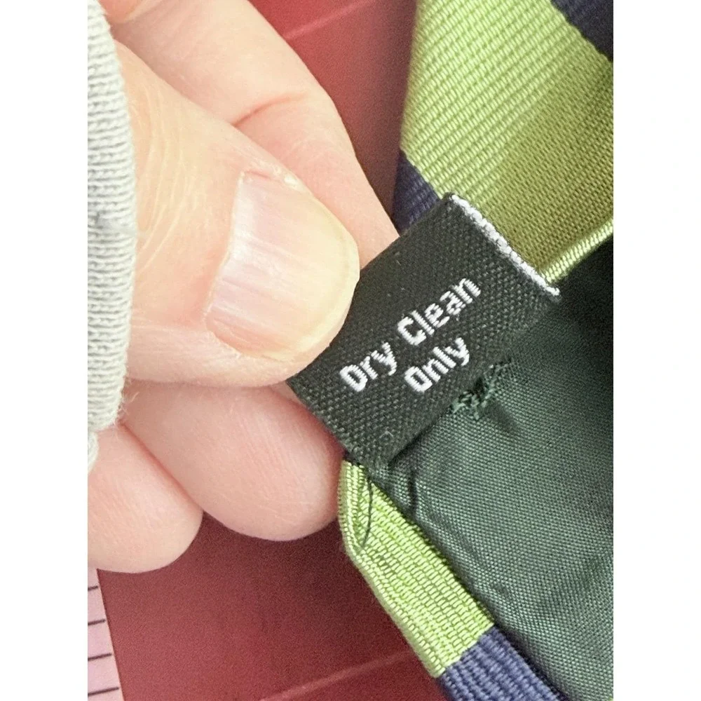 J Crew Silk Tie Mens Blue Green Repp Striped Ivy League Vintage PreppyUSA VTG